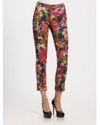 Erdem Cropped Floral Trousers - Lyst