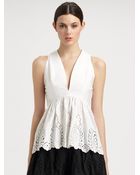 Thakoon Lace Peplum Top - Lyst