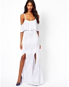 Asos Maxi Dress with Ruffle Detail - Lyst