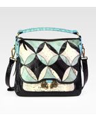 Derek Lam Small Anthea Snake embossed Leather Shoulder Bag - Lyst