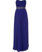Notte By Marchesa Embellished Pleated Silk Chiffon Gown - Lyst