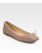 Christian Louboutin Watersnake Ballet Flats - Lyst