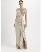 Tadashi Shoji Sequin Jersey Gown - Lyst