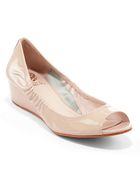 Vince Camuto Ryssa Patent Leather Opentoe Wedges - Lyst