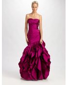 Ml Monique Lhuillier Taffeta Gown - Lyst