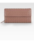 Bottega Veneta Foldover Wallet - Lyst