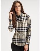 Burberry Checked Shirt - Lyst