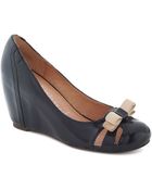 Jeffrey Campbell Cruising Altitude Wedge in Navy - Lyst