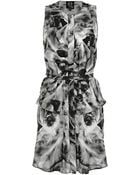 McQ by Alexander McQueen Iris Print Shirt Dress - Lyst