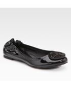 Tory Burch Reva Patent Leather Ballet Flats - Lyst
