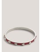 Alexander McQueen 3d Enamel Skinny Skull Bangle - Lyst