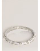 Alexander McQueen 3d Enamel Skull Skinny Bangle - Lyst