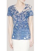 Emilio Pucci Printed Cottonsilk Tshirt - Lyst