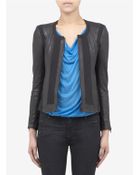 Helmut Lang Leather Panel Jacket - Lyst