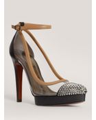 Lanvin Crystal Toe Cap Clear Pumps - Lyst