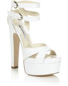 Brian Atwood Clea Patent Sandal - Lyst