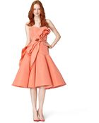 Oscar de la Renta Sweetheart Origami Dress with Belt - Lyst