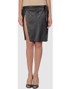 Paola Frani Leather Skirt - Lyst