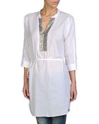 Armani Jeans Cotton Voile Caftan with Sequins - Lyst