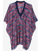 Missoni Mare Missoni Swim Zig Zag Caftan Pink-blue - Lyst