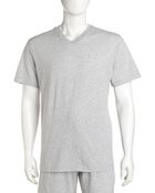 American Essentials Heather Vneck Tee - Lyst