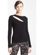 Donna Karan New York Collection Slash Jersey Top - Lyst