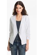 Gibson Collarless Linen Blazer - Lyst