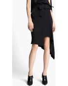 Lanvin Asymmetrical Wrap Skirt - Lyst