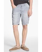 Topman Slim Fit Stripe Denim Shorts - Lyst