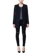 Zara Coat with Jacquard Sleeves - Lyst