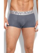 Calvin Klein Steel Microfiber Low Rise Trunks - Lyst