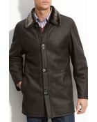 Ferragamo Shearling Jacket with Gancini Closure - Lyst