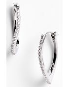 Nadri Pavé Hoop Earrings - Lyst