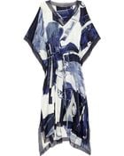 Oscar de la Renta Printed Silk Kaftan - Lyst