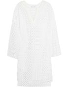 Oscar de la Renta Broderie Anglaise Cotton Kaftan - Lyst