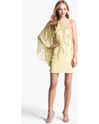 Adrianna Papell One Shoulder Chiffon Dress - Lyst