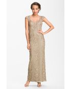 Sue Wong Open Back Embroidered Gown - Lyst