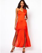 Asos Maxi With Lace And Cami Strap - Lyst