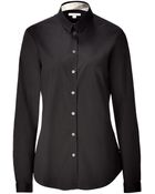 Burberry Brit Stretch Cotton Shirt In Black - Lyst