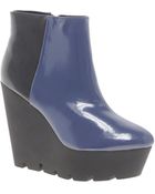 Cheap Monday Monolit Patent Wedge Boot - Lyst