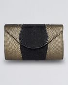 Khirma Eliazov Babo Metallic Python Stingray Clutch Bag - Lyst