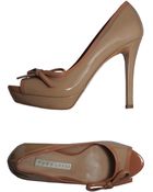 Pura Lopez Pumps With Open Toe - Lyst
