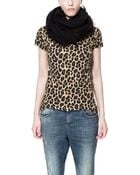 Zara V-Neck T-Shirt - Lyst