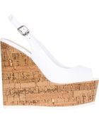 Carvela Kurt Geiger Kabbalah Cork And Patent Leather Wedges - Lyst