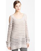 Donna Karan New York Collection Cold Shoulder Sweater - Lyst