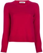 Jil Sander Cropped Cashmere Sweater - Lyst