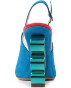 Nicholas Kirkwood Beatrice Suede Wedge Courts - Lyst