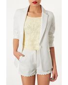Topshop Textured Blazer - Lyst