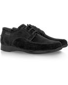 A.testoni Black Suede Lace Up Shoes - Lyst