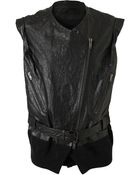 Haider Ackermann Cracked Leather Gilet - Lyst